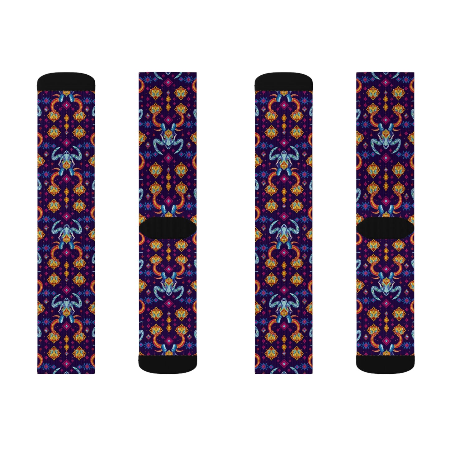 Sublimation Socks, Taurus, Zodiac, Jewel Pattern