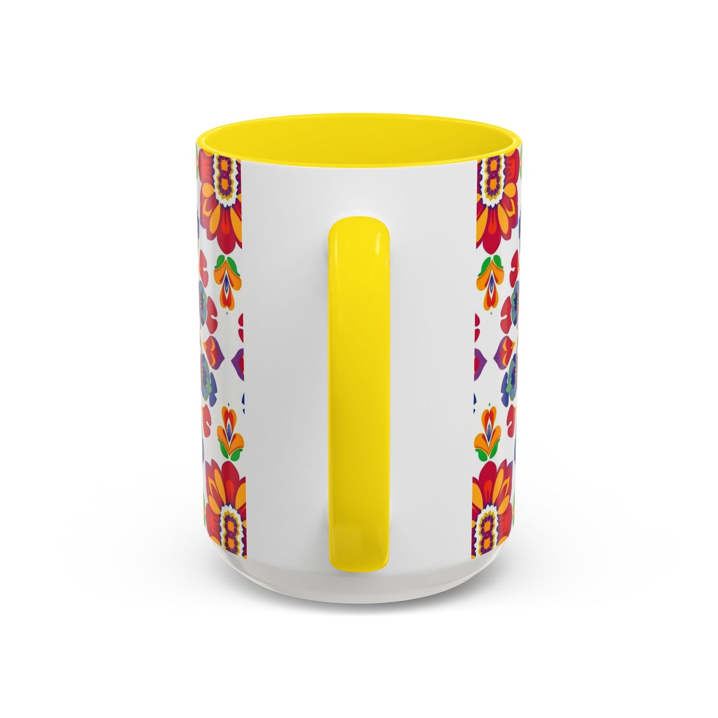 Accent Coffee Mug, Libra, Zodiac v1, Flower Pattern, (11, 15oz)
