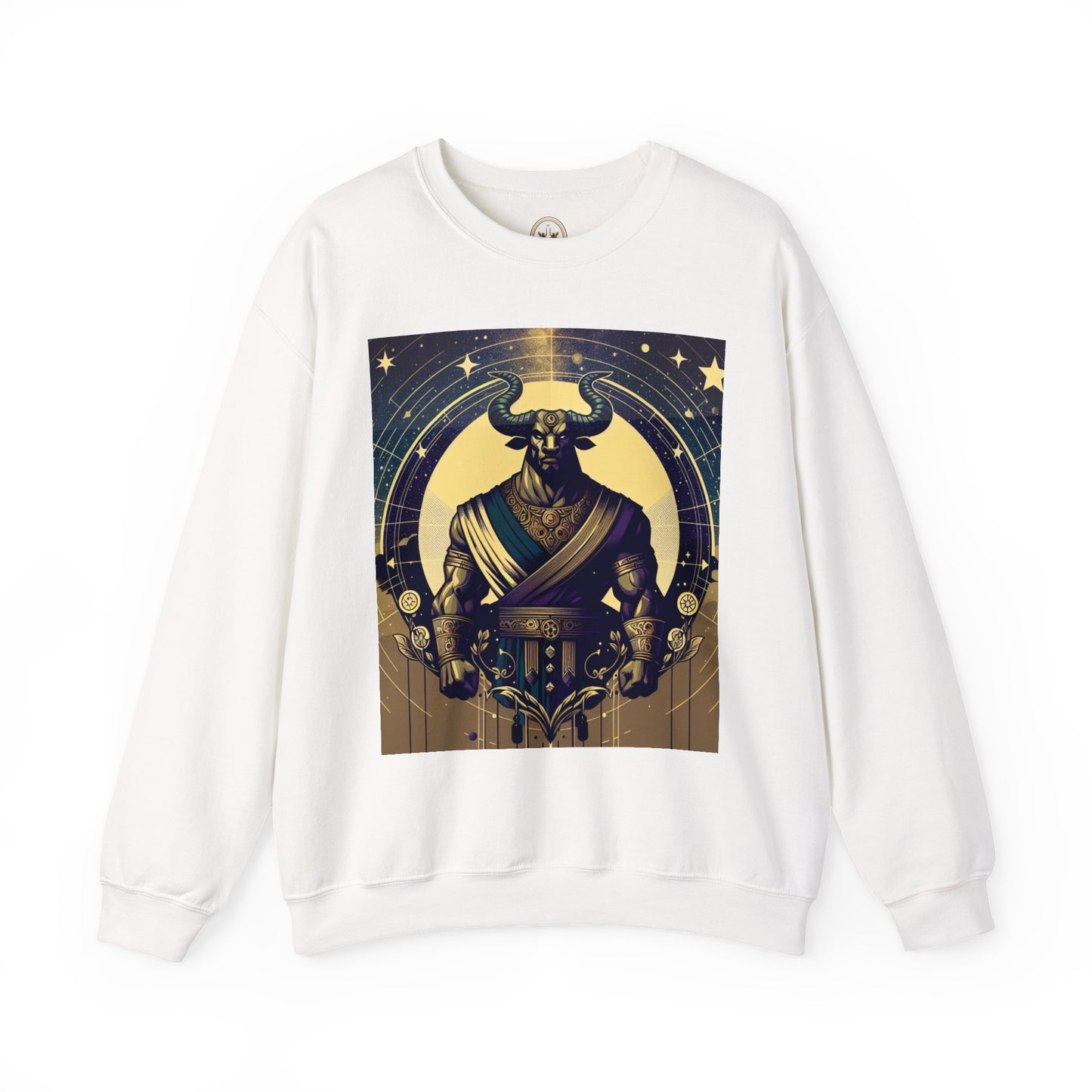 Unisex Heavy Blend™ Crewneck Sweatshirt, Minotaur, Taurus Zodiac Design