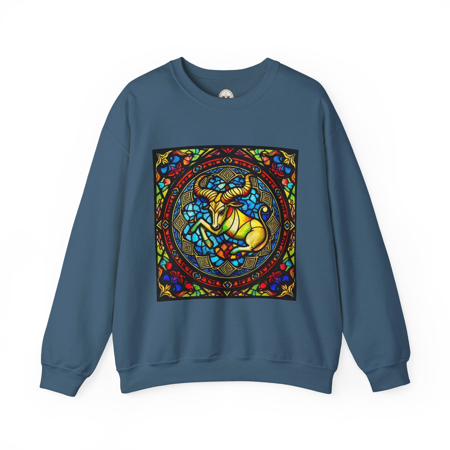 Unisex Heavy Blend™ Crewneck Sweatshirt, Glass, Taurus Zodiac Design