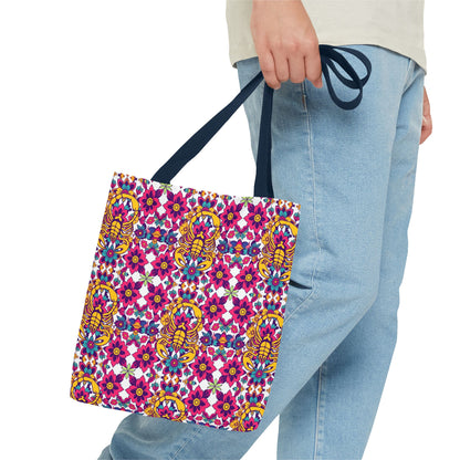 Tote Bag (AOP), Scorpio, Zodiac v1, Flower Pattern