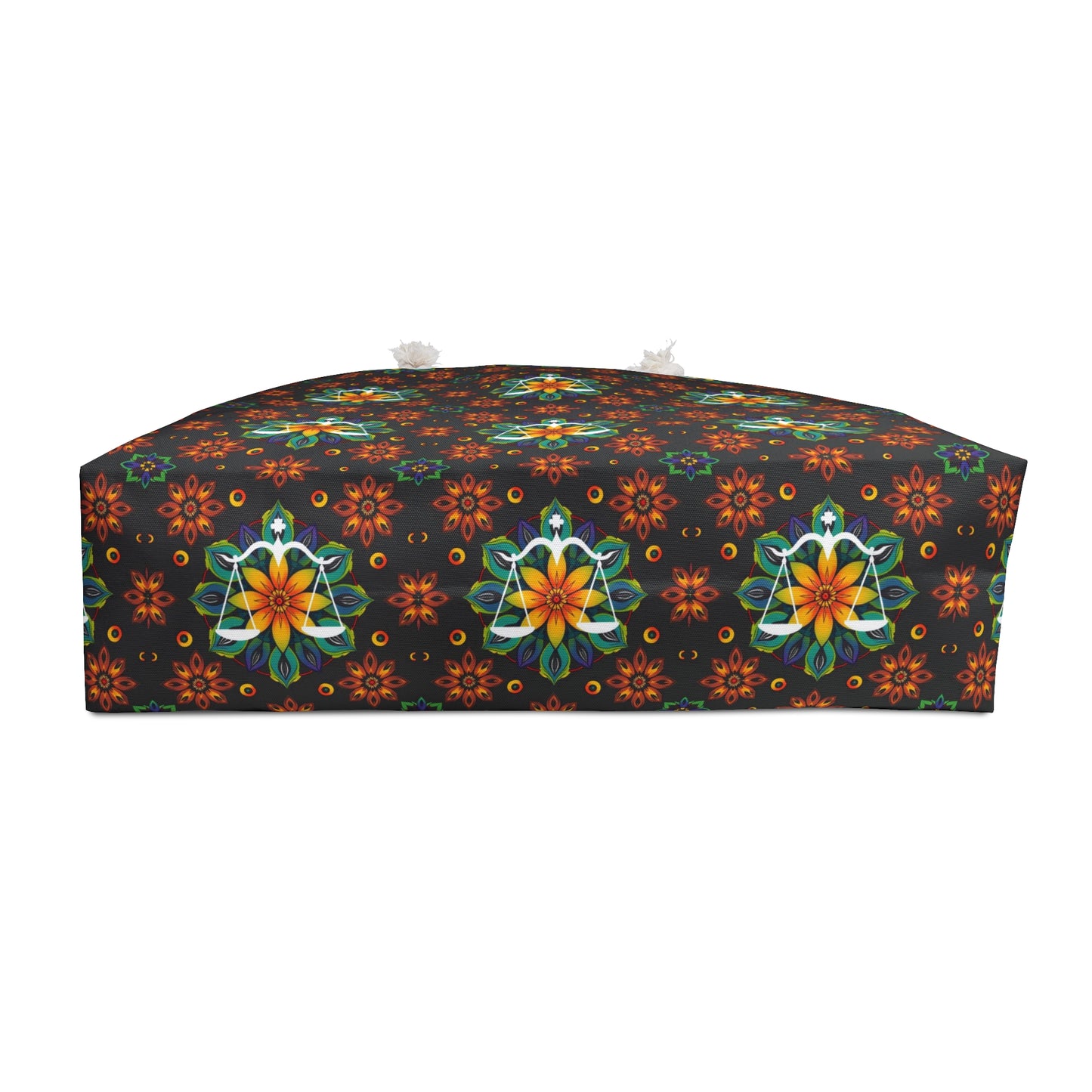 Weekender Bag, Libra, Zodiac v4, Flower Pattern
