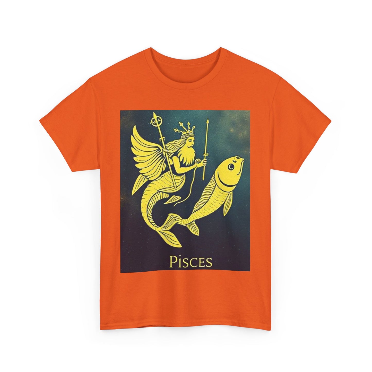 Unisex Heavy Cotton T-Shirt, Pisces Queen, Zodiac Design