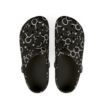 EVA Foam Rubber Shoes (AOP), Material 100% EVA, Virgo Zodiac Design