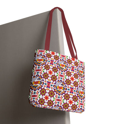 Tote Bag, (AOP), Sagittarius, Zodiac v2, Flower Pattern