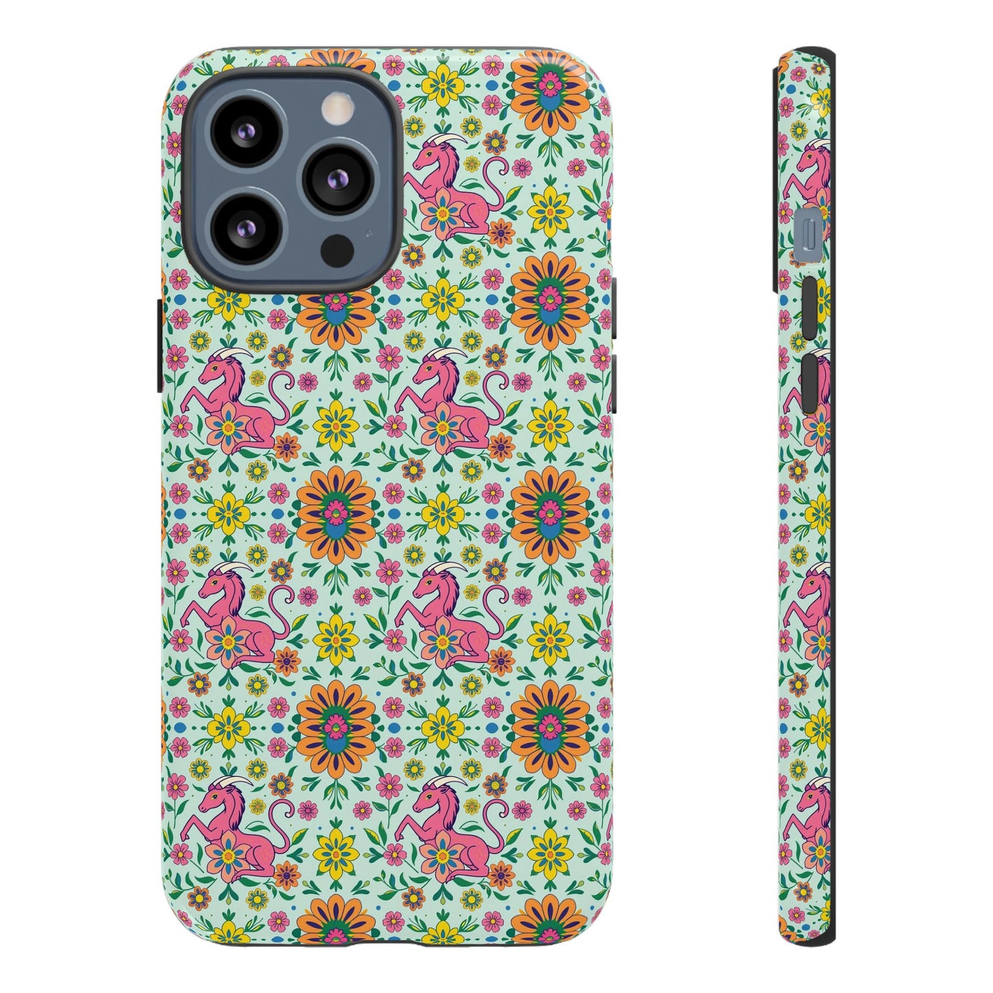 Tough Cases, Aquarius, Zodiac, Flower Pattern