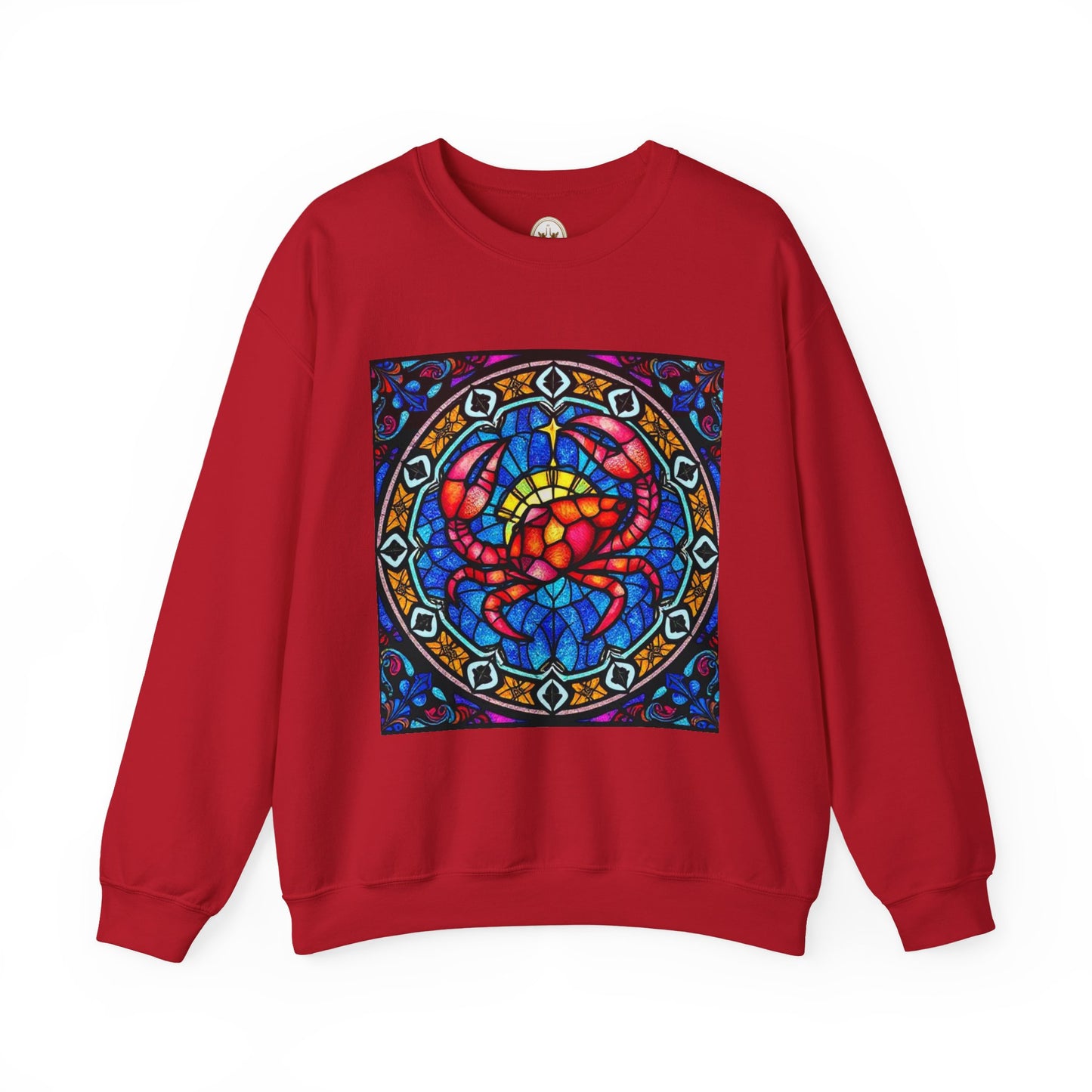 Unisex Heavy Blend™ Crewneck Sweatshirt, Glass 1, Cancer Zodiac Design