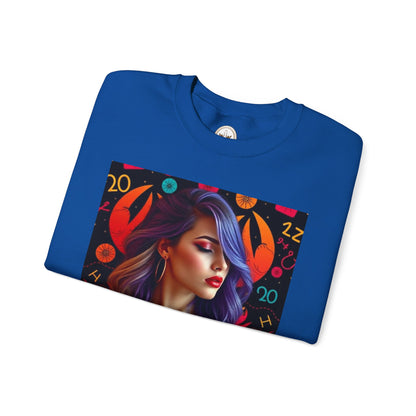 Unisex Heavy Blend™ Crewneck Sweatshirt, Cancer, Zodiac v3, Sexy Pattern
