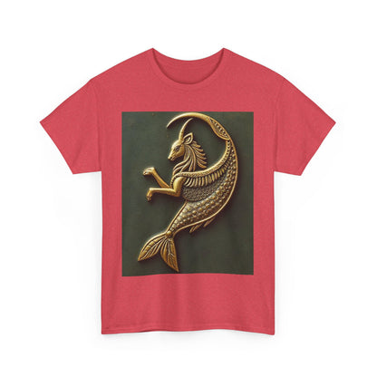 Unisex Heavy Cotton T-Shirt, Capricorn Animal. Symbol, Zodiac Design