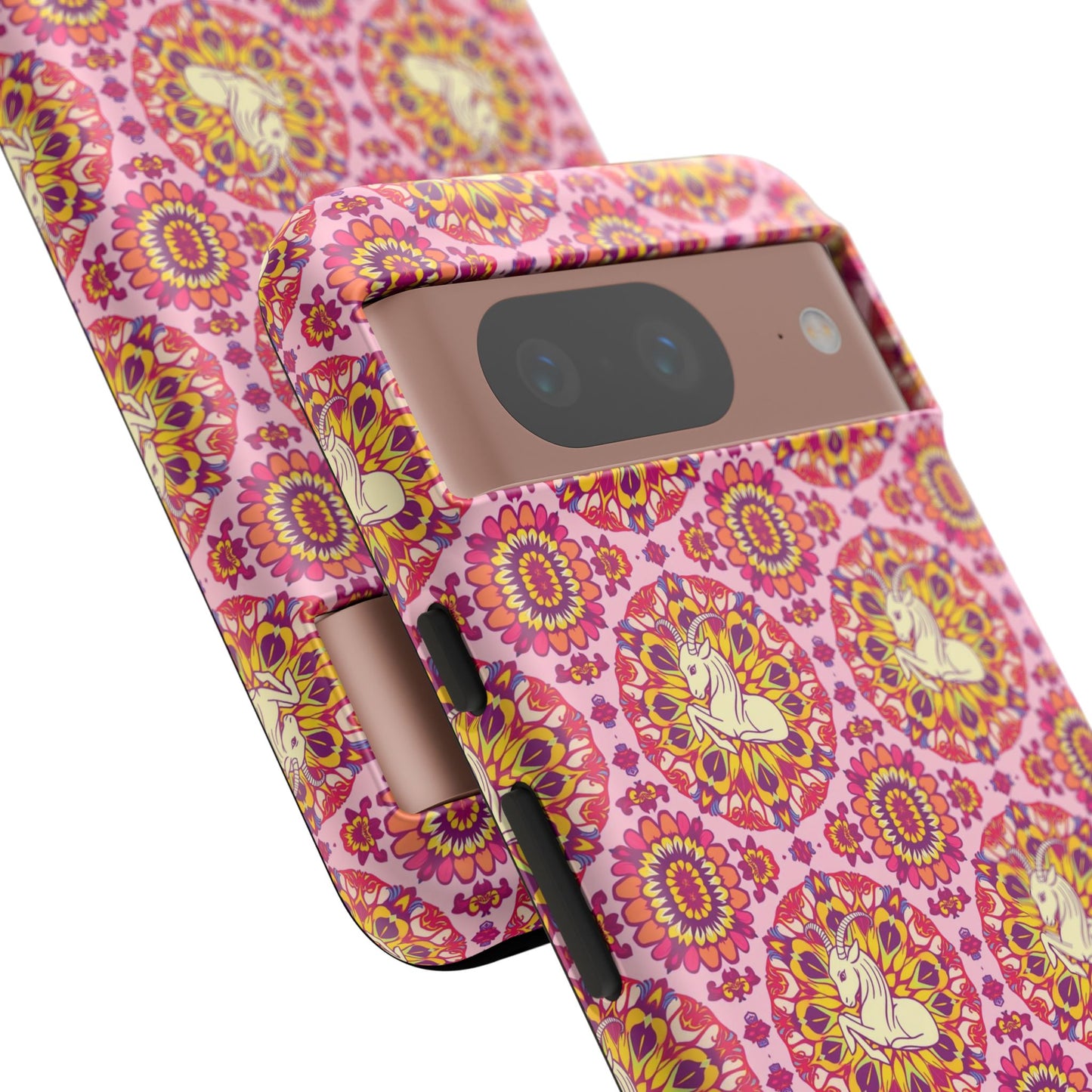 Tough Cases, Capricorn, Zodiac v4, Flower Pattern