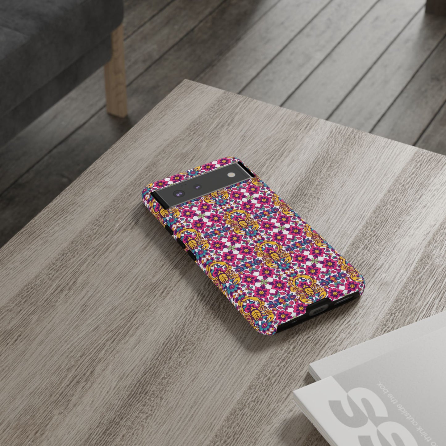 Tough Cases, Scorpio, Zodiac v2, Flower Pattern