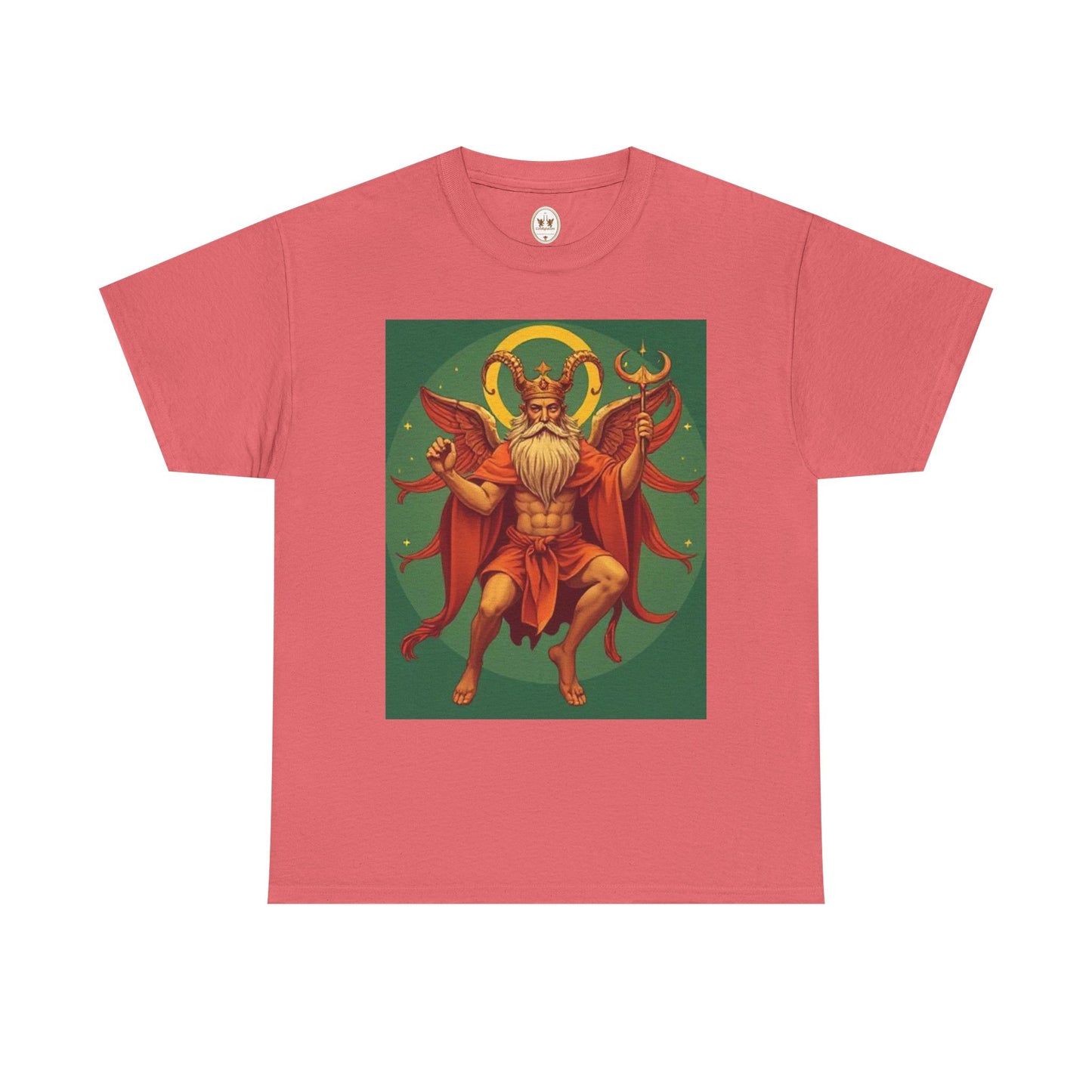 Unisex Heavy Cotton T-Shirt, Aries God 1v, Zodiac Design