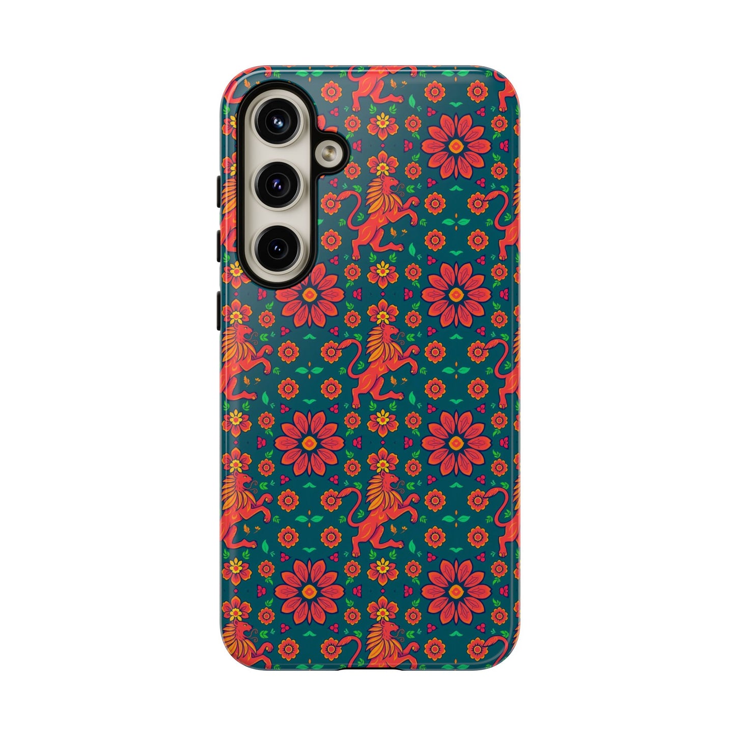 Tough Cases, Leo, Zodiac v2, Flower Pattern