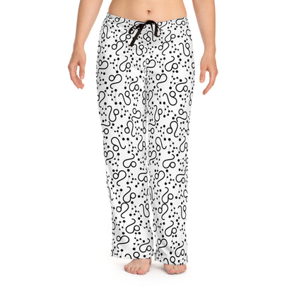 Women's Zodiac Pajama Pants (AOP) Leo Zodiac Sign