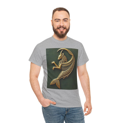 Unisex Heavy Cotton T-Shirt, Capricorn Animal. Symbol, Zodiac Design