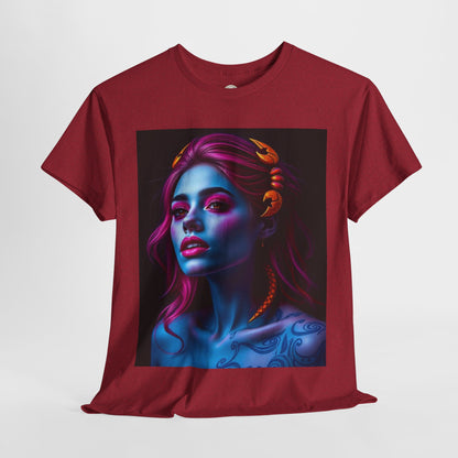 Unisex Heavy Cotton T-Shirt, Scorpio, Zodiac, Sexy Art