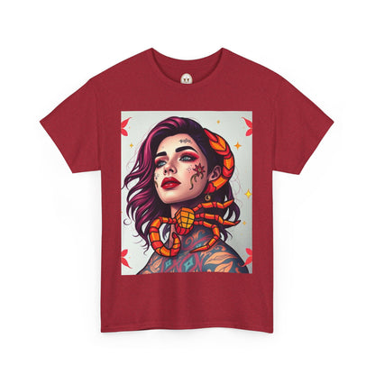 Unisex Heavy Cotton T-Shirt, Scorpio, Zodiac v3, Sexy Art