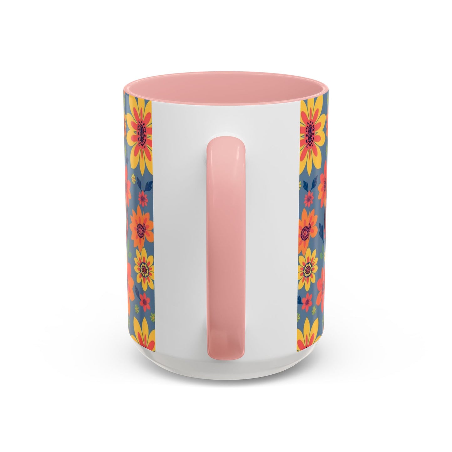 Accent Coffee Mug, Cancer, Zodiac v1, Flower Pattern, (11, 15oz)