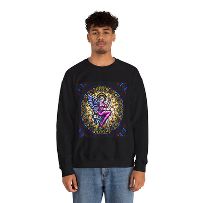Unisex Heavy Blend™ Crewneck Sweatshirt, Glass 1, Virgo Zodiac Design