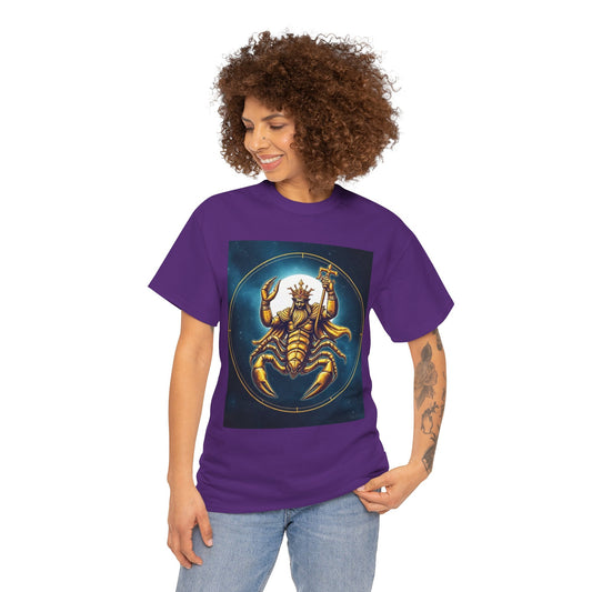 Unisex Heavy Cotton T-Shirt, Moon, Scorpio Zodiac Design