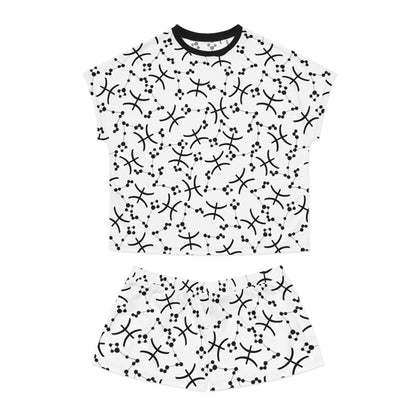 Women's Short Pajama Set Pisces Zodiac Sign (AOP)