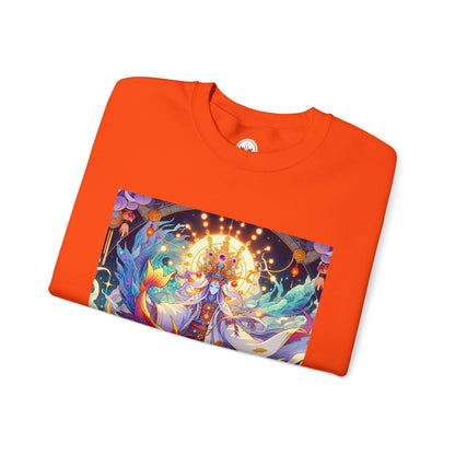 Unisex Heavy Blend™ Crewneck Sweatshirt, Anime Pisces King, Zodiac Design