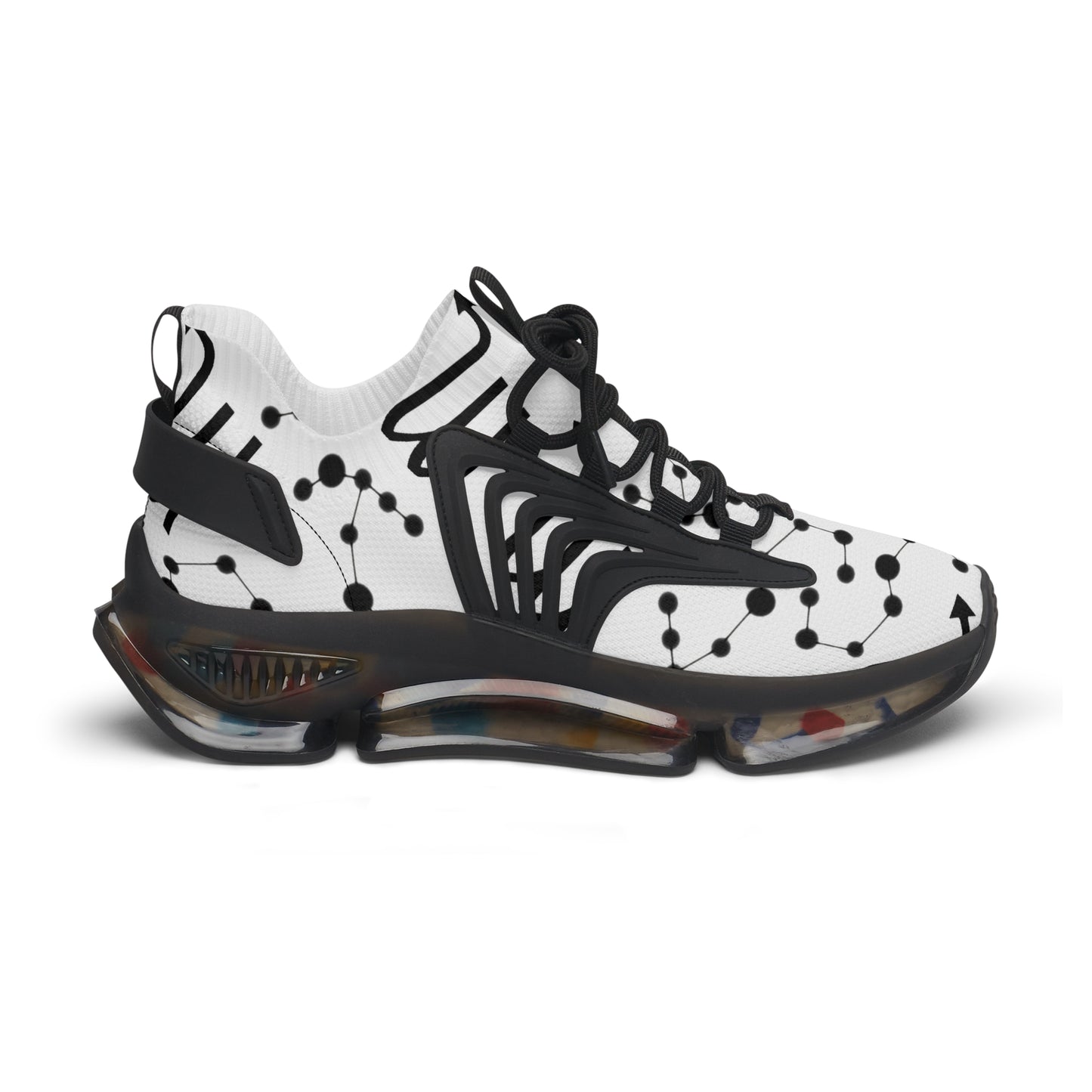 Women's Mesh Sneakers, Constellation & Symbol, Scorpio Zodiac Sign, AOP