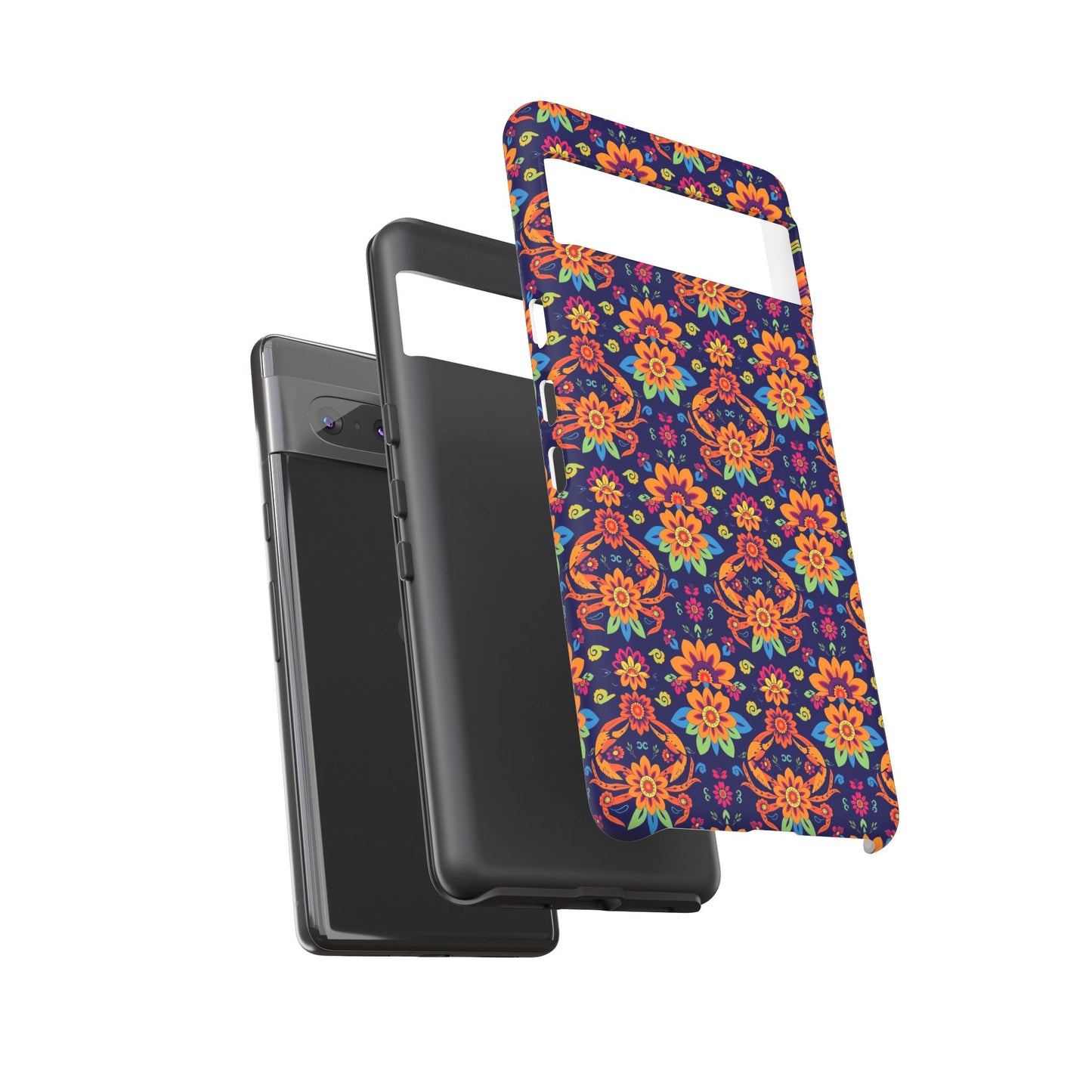 Tough Cases, Cancer, Zodiac, Flower Pattern