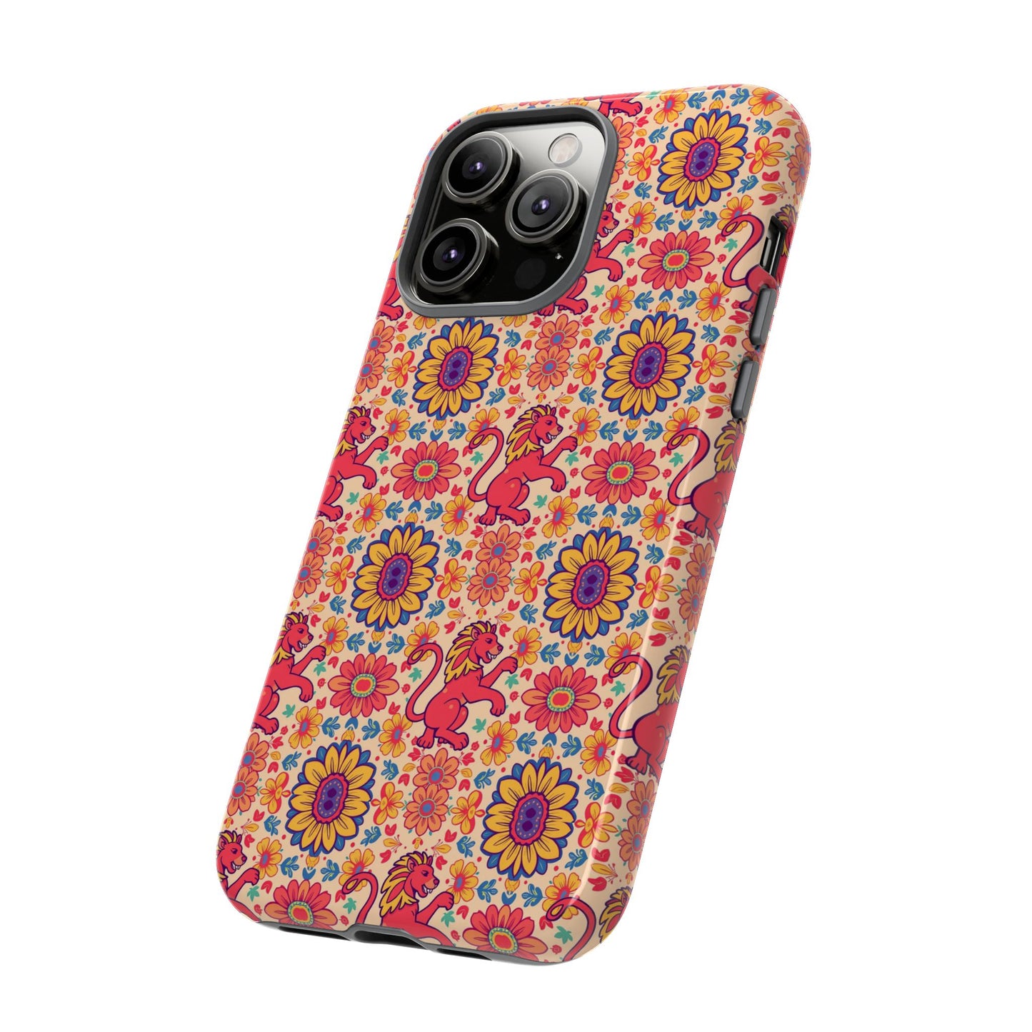 Tough Cases, Leo, Zodiac v1, Flower Pattern