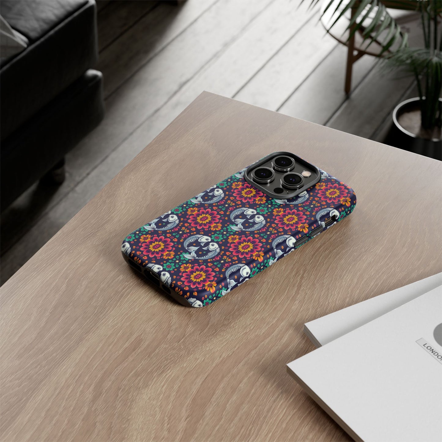 Tough Cases, Pisces, Zodiac v4, Flower Pattern