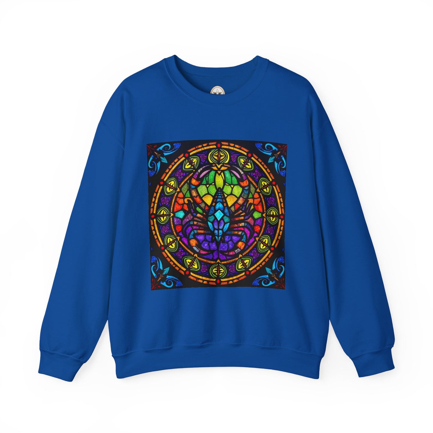 Unisex Heavy Blend™ Crewneck Sweatshirt, Glass 1, Scorpio Zodiac Design