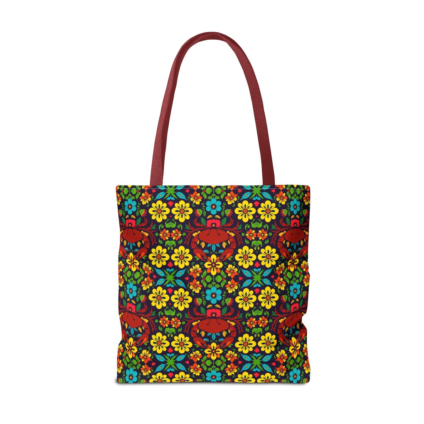 Tote Bag, (AOP), Cancer, Zodiac v4, Flower Pattern