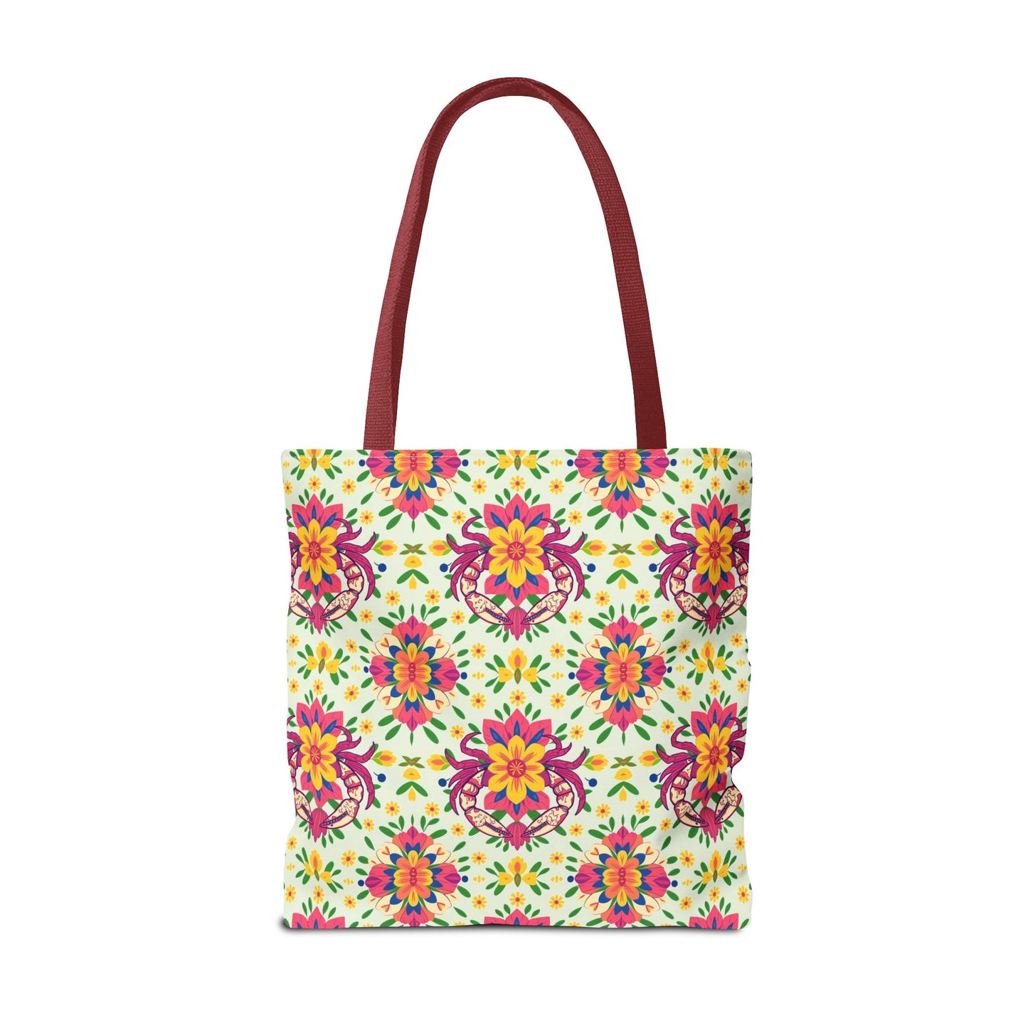 Tote Bag (AOP), Cancer, Zodiac v1, Flower Pattern