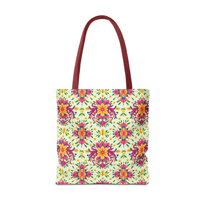 Tote Bag (AOP), Cancer, Zodiac v1, Flower Pattern
