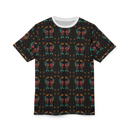 Unisex Cut & Sew T-Shirt, AOP, Pisces, Zodiac, Pattern