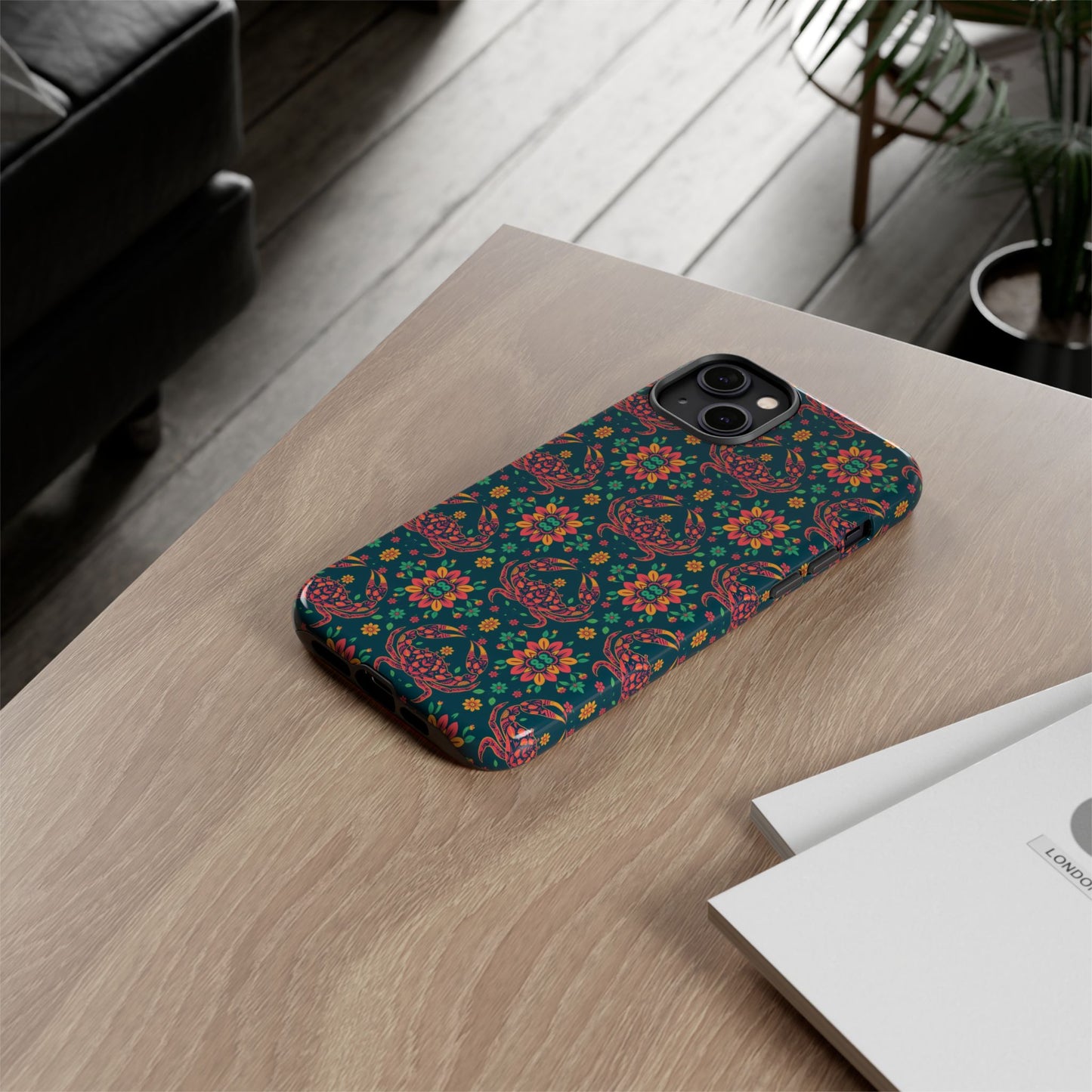 Tough Cases, Cancer, Zodiac v4, Flower Pattern
