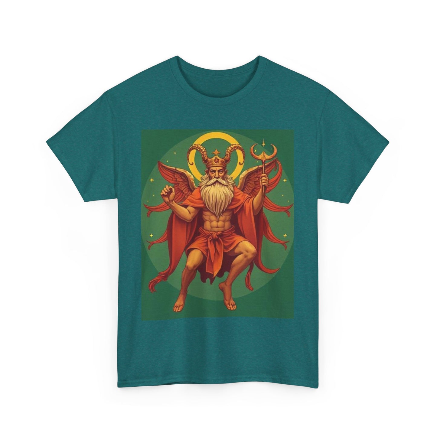 Unisex Heavy Cotton T-Shirt, Aries God, Zodiac Design
