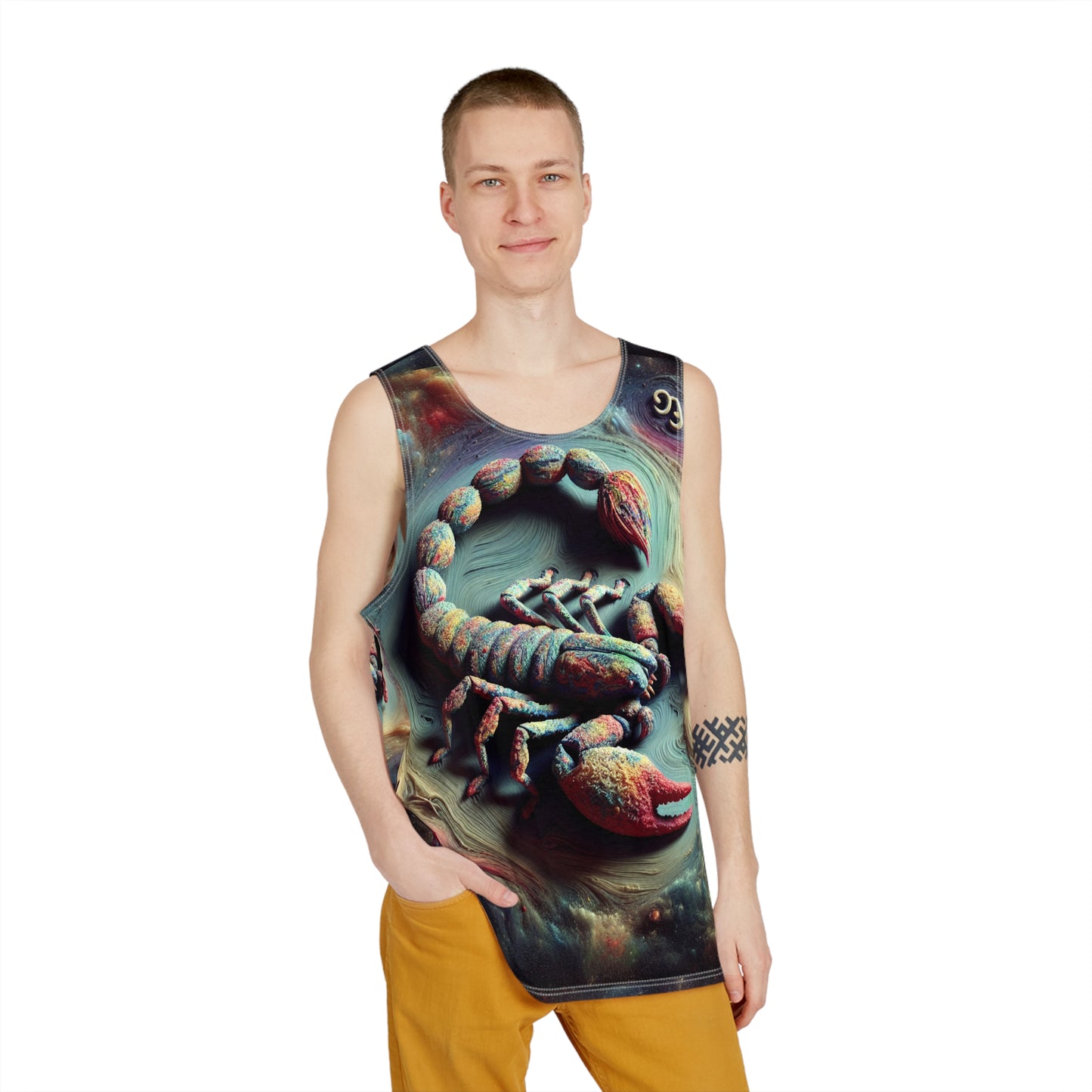Men's Tank (AOP), Regular fit, Scorpio Space Zodiac Sign