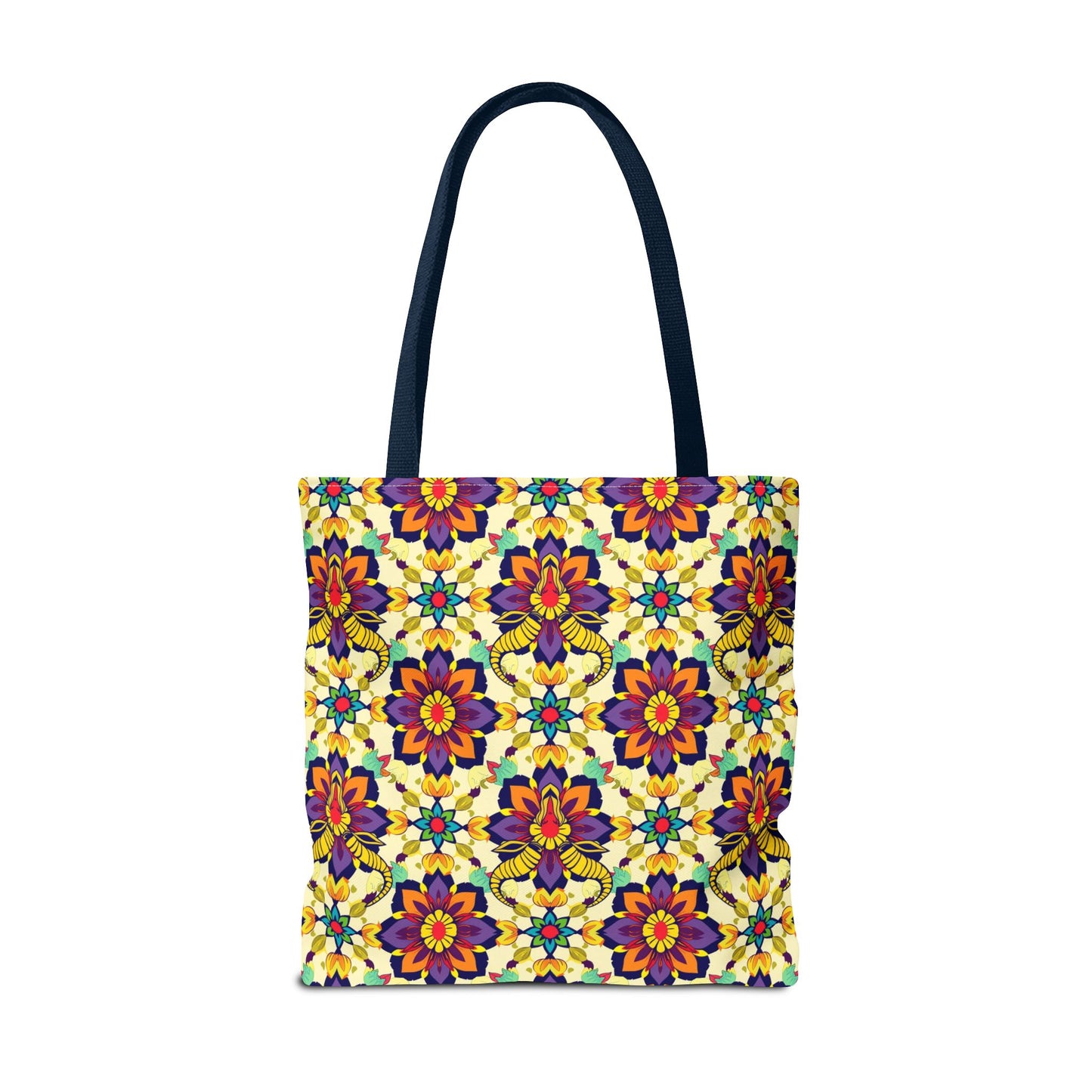 Tote Bag, (AOP), Taurus, Zodiac v5, Flower Pattern