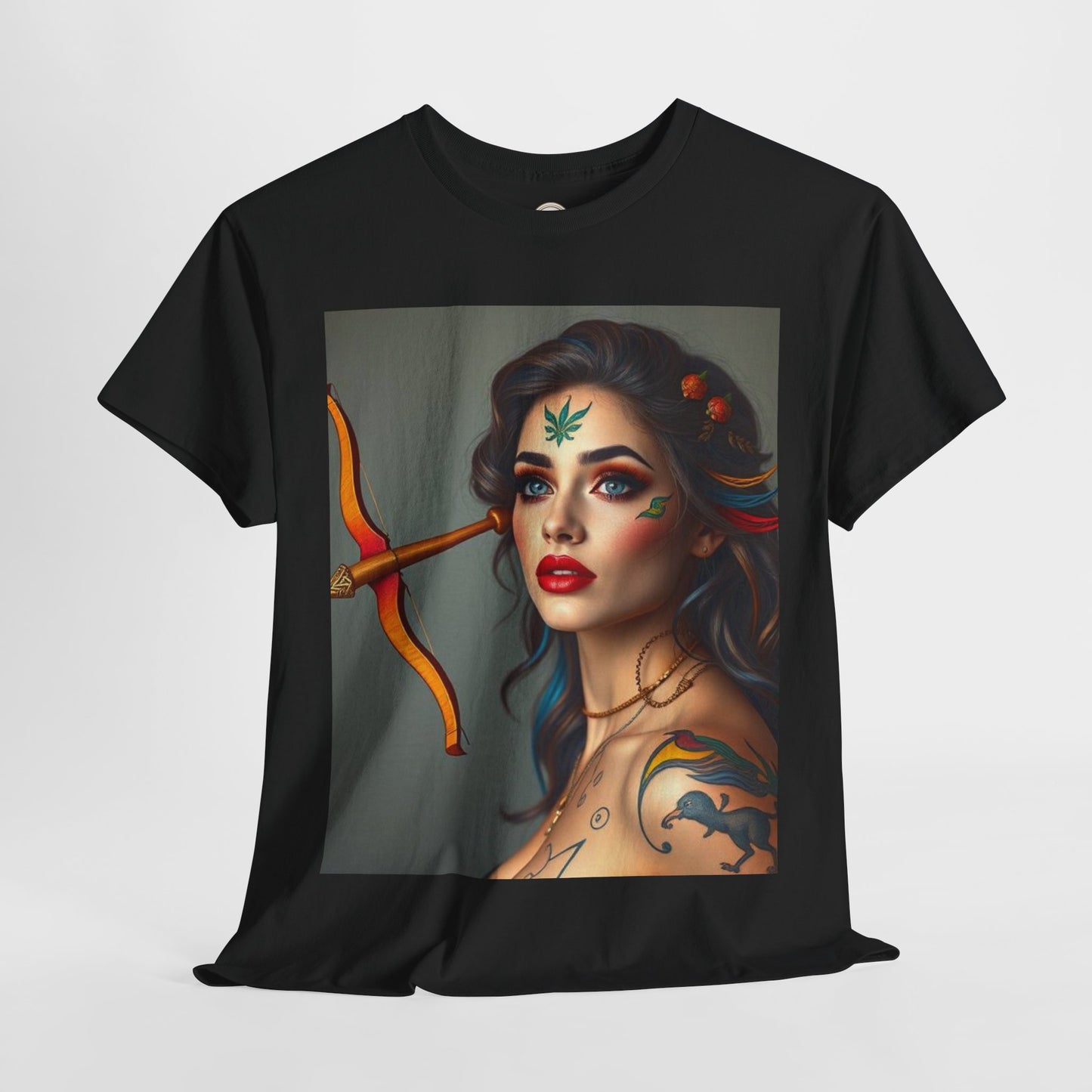Unisex Heavy Cotton T-Shirt, Sagittarius, Zodiac v2, Sexy Art
