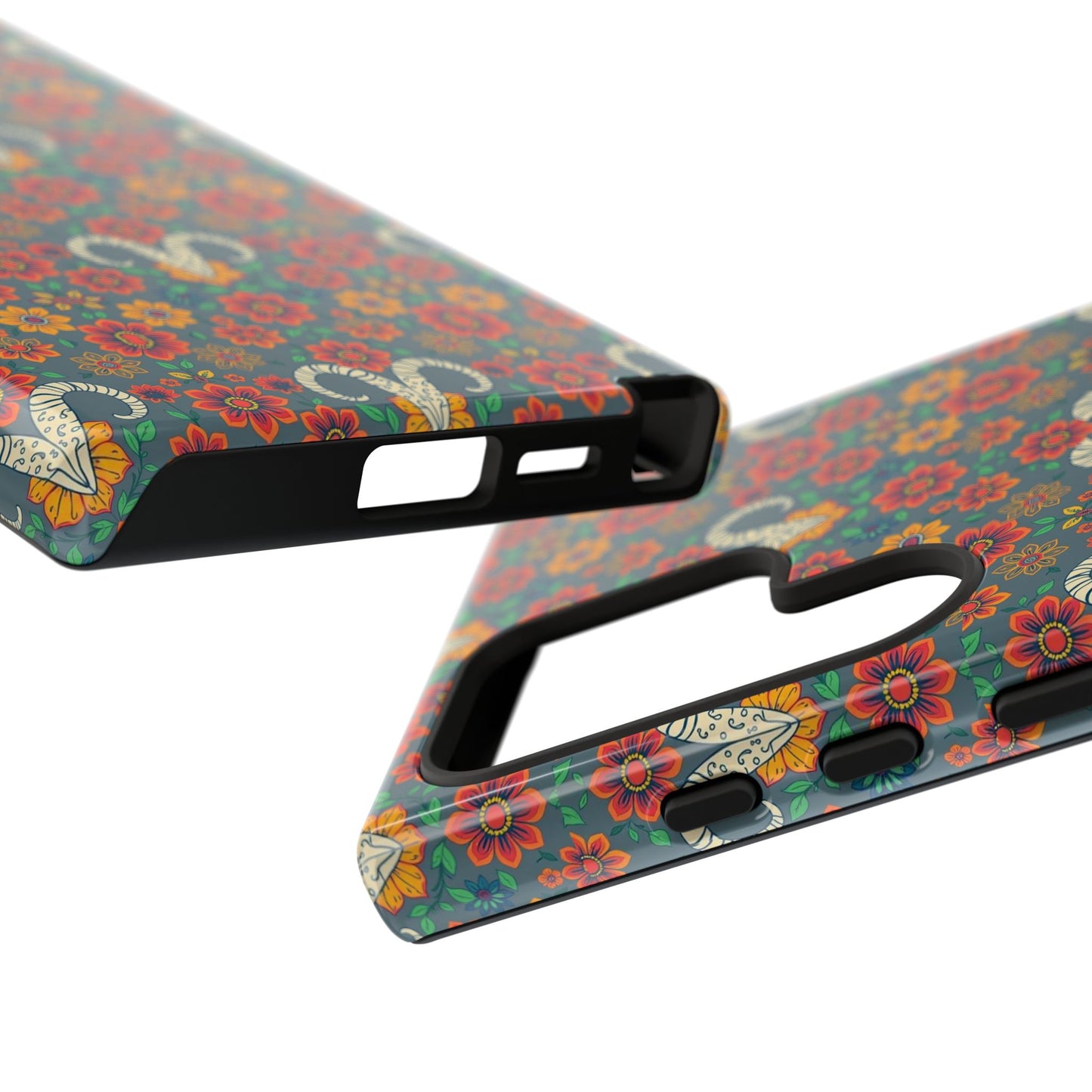 Tough Cases, Aries, Zodiac v3, Flower Pattern