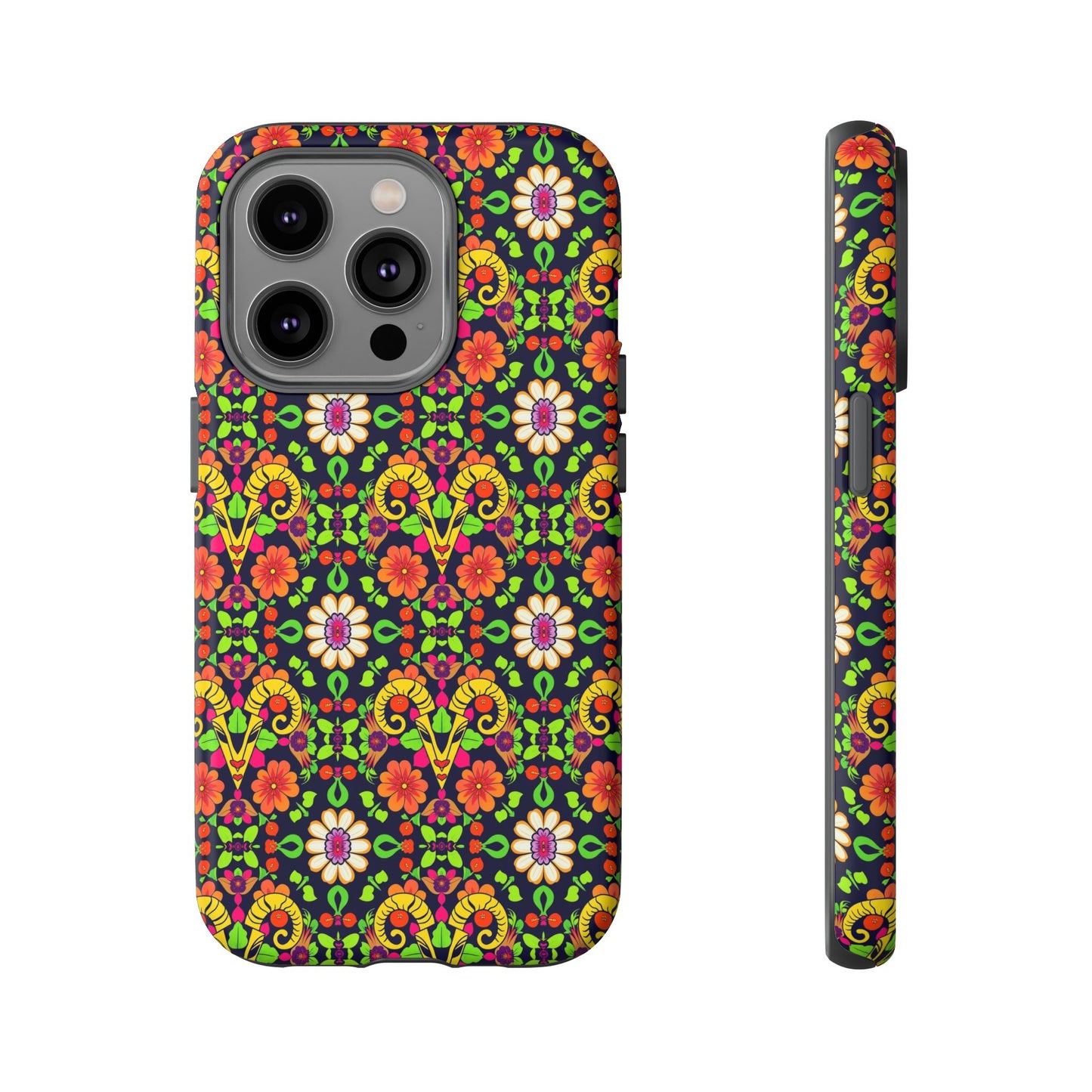 Tough Cases, Aries, Zodiac v4, Flower Pattern