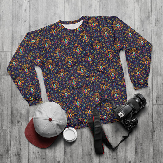 Unisex Sweatshirt (AOP), Libra, Zodiac v1, Jewel Pattern
