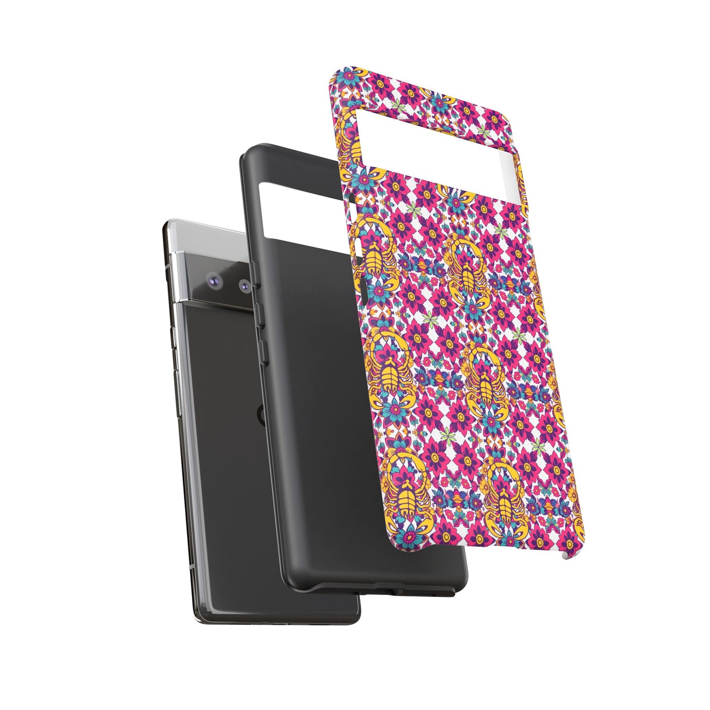 Tough Cases, Scorpio, Zodiac v2, Flower Pattern