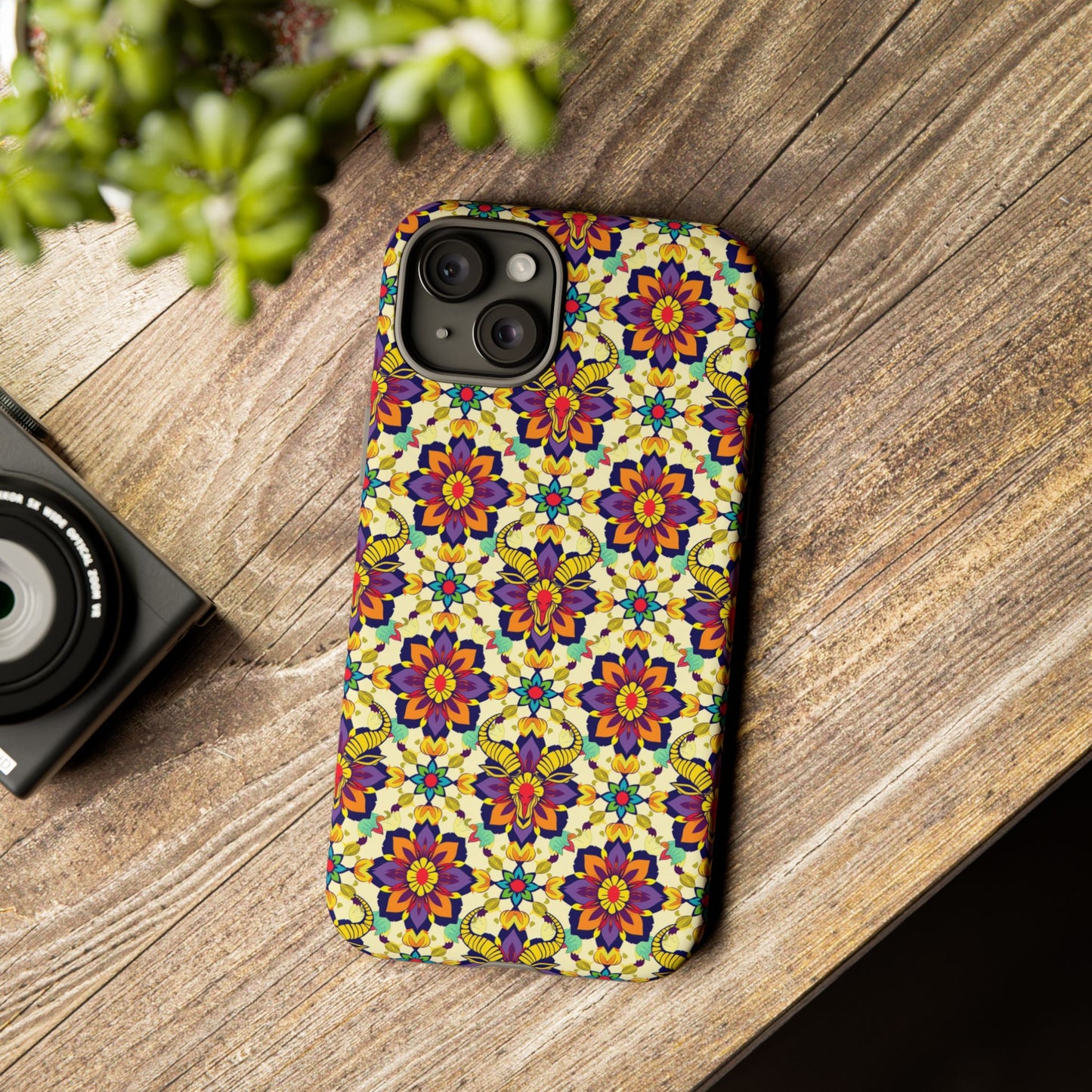 Tough Cases, Taurus, Zodiac v1, Flower Pattern