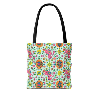 Tote Bag (AOP), Aquarius, Zodiac, Flower Pattern