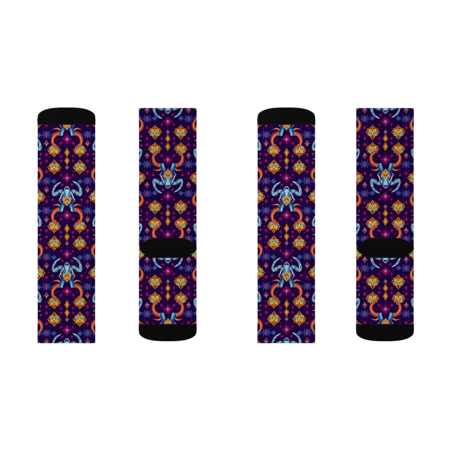 Sublimation Socks, Taurus, Zodiac, Jewel Pattern