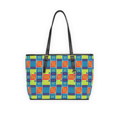 Leather Shoulder Bag, Gemini, Zodiac v1, Shapes Pattern