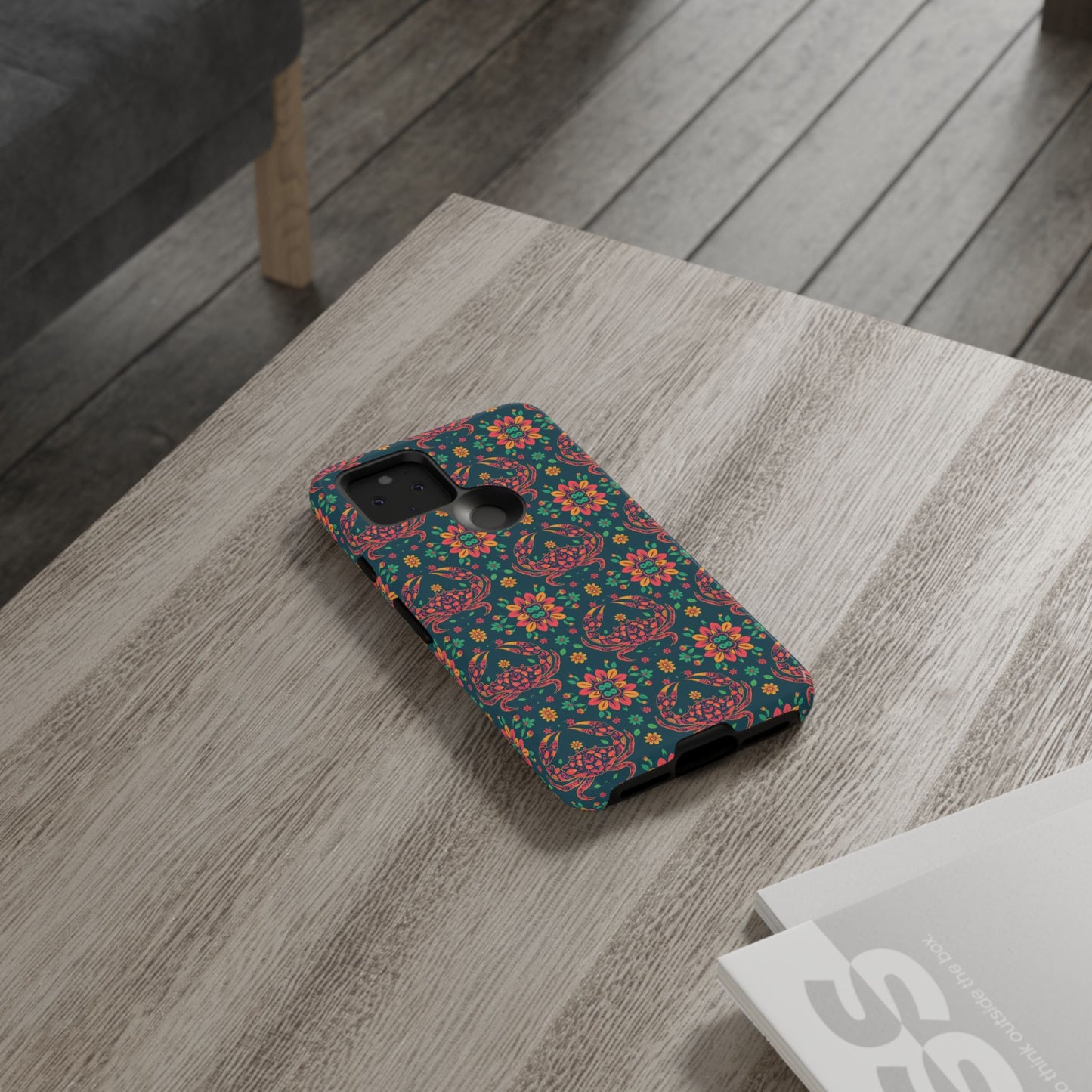 Tough Cases, Cancer, Zodiac v4, Flower Pattern