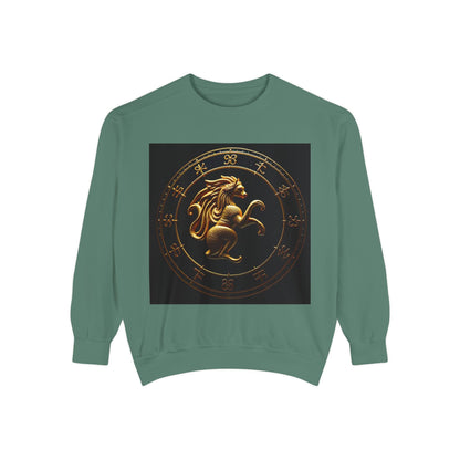 Garment-Dyed Sweatshirt, Unisex, Space Animal Design v1, Virgo